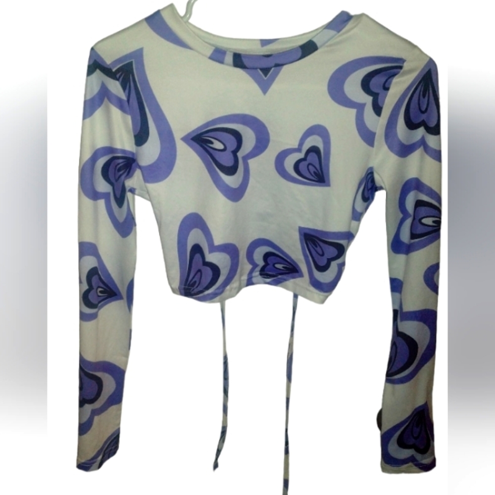 Hearts Crop Top Shirt